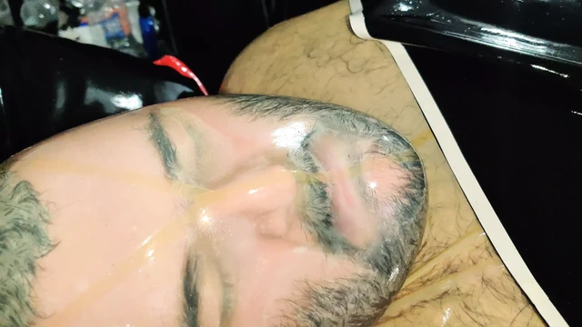 Latex bed relaxing.