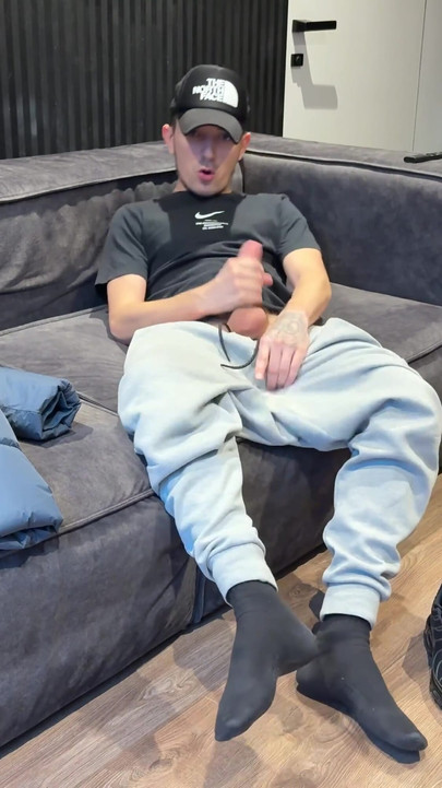 Memorable moment from "Dude jerked off big cock after college"