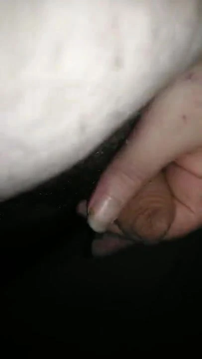 Gently masturbating his exposed tiny uncut willy