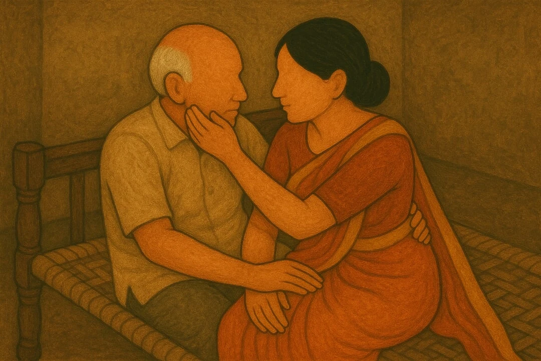 Desi Indian Old Man Village Hot Married Women !!