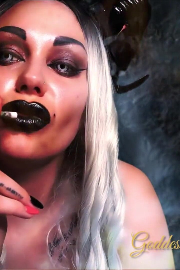 My demonic smoke penetrates not only into your lungs but also into your human brain! JOI