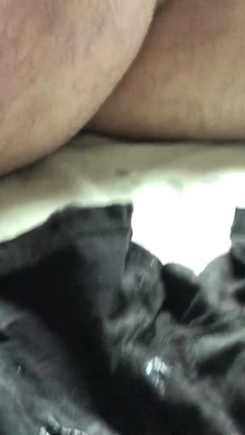 Fat boy cumming on cousins used undies