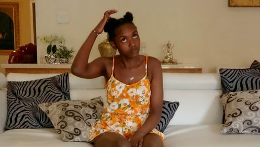 Schattige Afrikaanse amateurslet live interraciale thuisporno