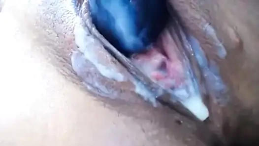 College girl shows her pussy really close!