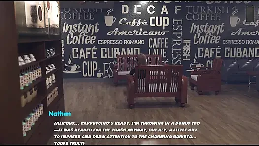Beautiful and Mature MILF Fucked and Creampied by a Lonely Barista Boy
