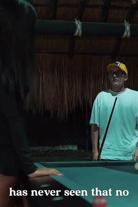 Hard Sex on a Pool Table with Huge Cock Lina Henao and Pipe Boy