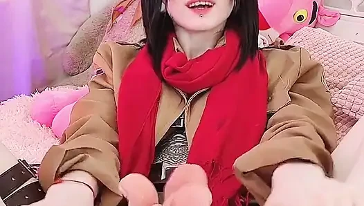 Footjob hot dari mikasa. Kamu mau aku mainin kontolmu dengan cara yang sama?