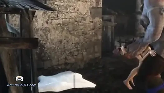 Тугую дырку растянул хуище в экстремальной сцене