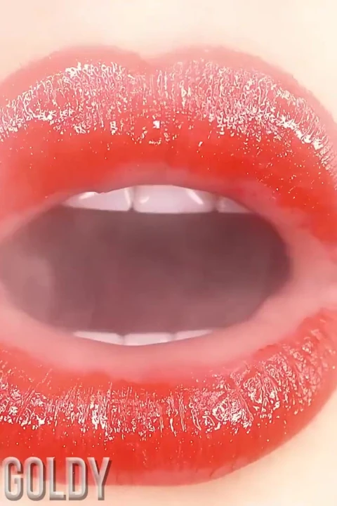 Training your urge to my red lips!