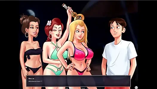 Yaz mevsimi efsanesi - Johannes ve bayanlar bottelde oynaşıyor ... Erik ve Johannes Bayan Johnson'ı sikiyor.