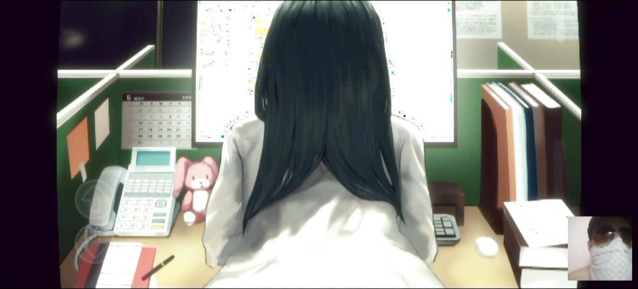 Office girl in skirt ignores me as I fuck her while she works!