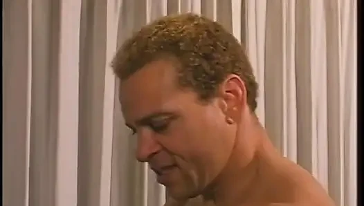 Bisexual tattooed pierced male and young blond fuck muscular stud