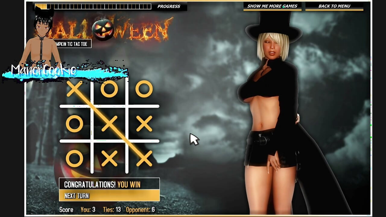 Halloween Hot Pumpkin Tic Tac Toe - This game is the worst.
