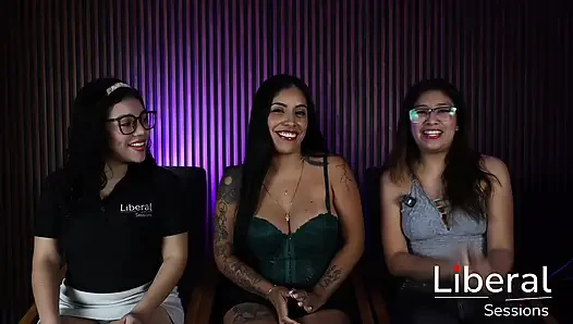 ORGY with two HOTWIVES, they are fucked by strong men