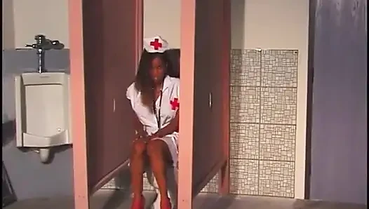 Busty nurse heals patient with her sucking and fucking arts