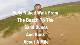 De playa a dunas de arena y espalda