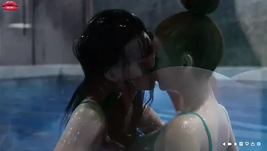 Bayan Denvers 17 Wanda ve Lois yüzme küvetinde birlikte kaliteli zaman geçiriyor