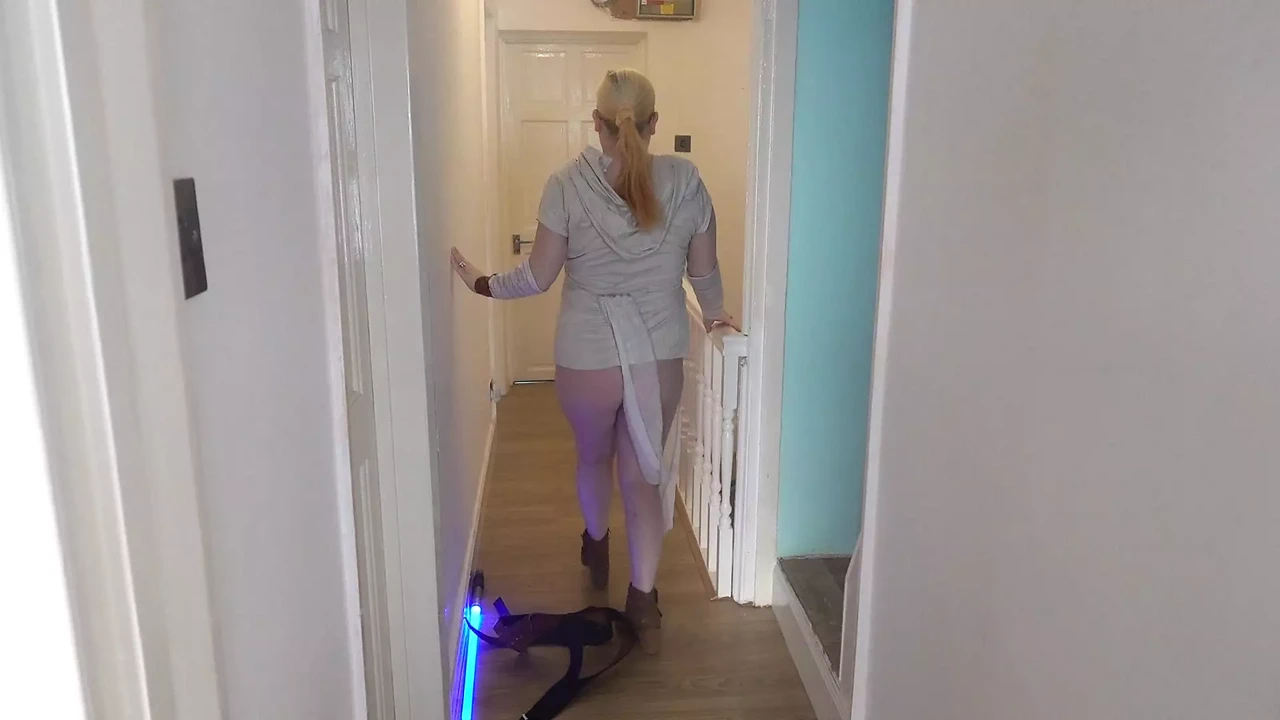 Starwars cosplay Rey costume in boots