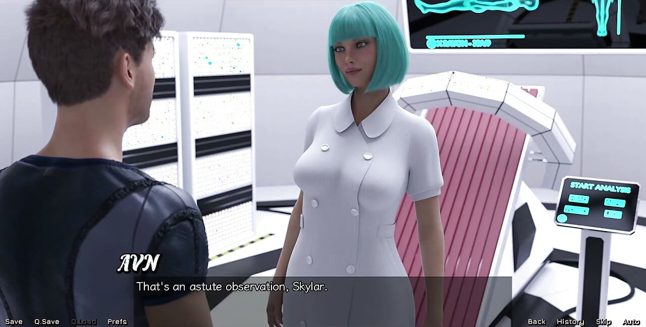 Varada en el espacio - milf de pelo azul quiere trío conmigo y doctor tetona caliente