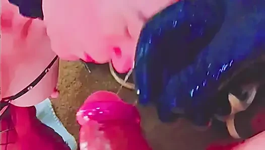 A Nighthore with 2 Phat Lips and thick Cum Stringers