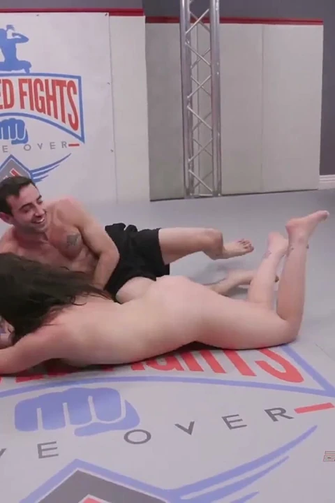 Juliette March Vs Jake Adams Mixed Wrestling