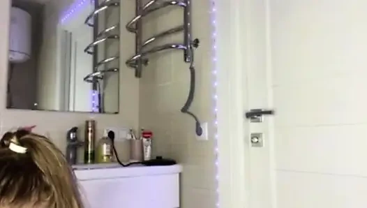 Double penetrating in leather leggings