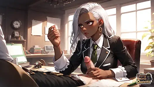 Знойная чернокожая совокупывание и темно-сладкая офисная доминация!