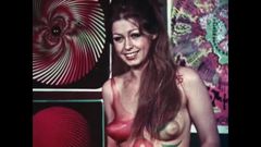 Retro 60er weiches Hippie-Film-Intro gegen sie ist ein Regenbogen