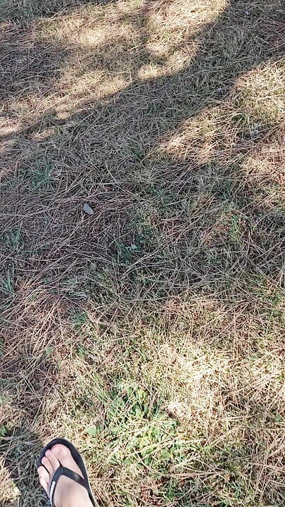 outdoor masturbation in a parking lot