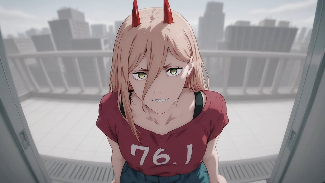 Power se jebe u Makiminoj kancelariji! Chainsaw Man Hentai bez cenzure POV
