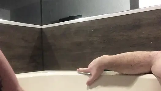Flab fun in a jacuzzi! Slim n sexy Rachel Wriggler has slippy sliding soapy fun with a big chubby bear