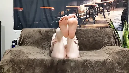 Giving You a Footjob with My Sweaty Feet