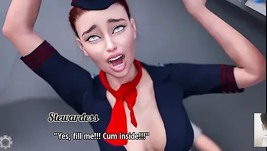 AIR HOSTESS ACCIDENTALLY CAME IN TOILET AND SAW MY BIG DICK. THEN I FUCK HER ON THE PLANE.MCR PART-2