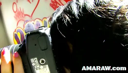 Outdoor big cock fuck for small tits brunette Shalimare Leo