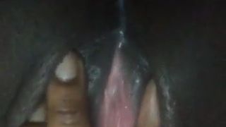 Juicy black dripping pussy