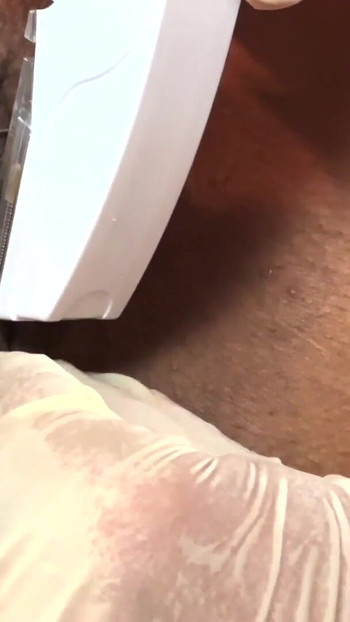 Jaw-dropping moment from "Dominatrix Mistress April  Rose in the garden 2 - ebony female slave training"