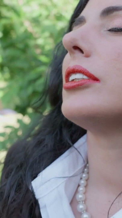 VIP4K. Mommy Pleasures Herself with a Vibrator in the Backyard | Clip 1