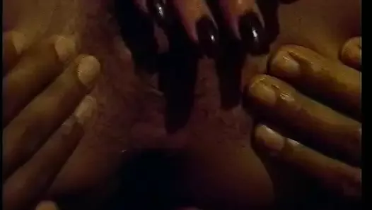 One black guy is fucking four cock hungry babes like a devil