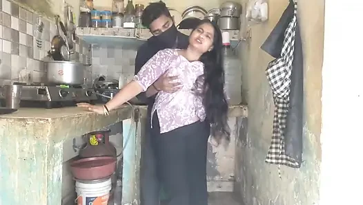 Horny Step Sister Caught in Kitchen - Step Bro Fucks Her Hard While Coo