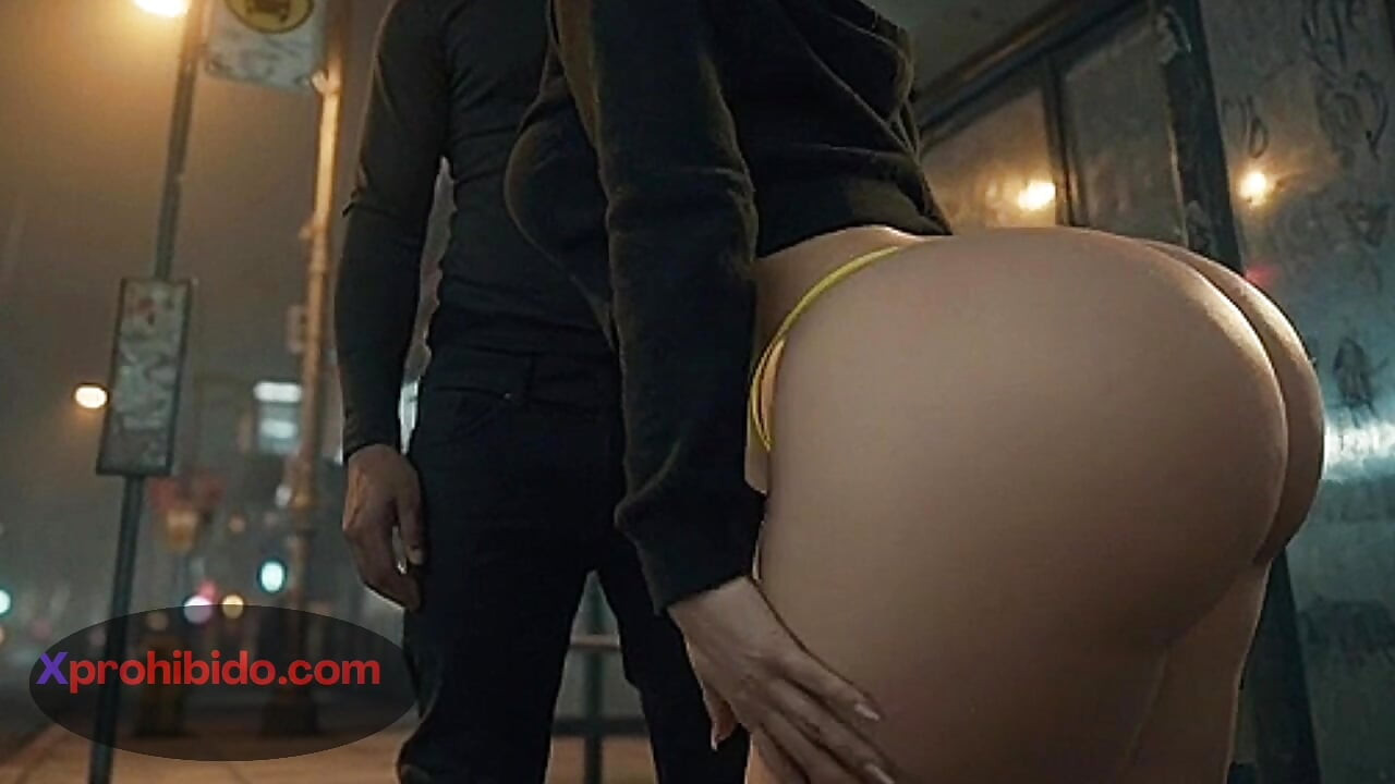 丰满的女人与巨大的屁股抖动她的伴侣
