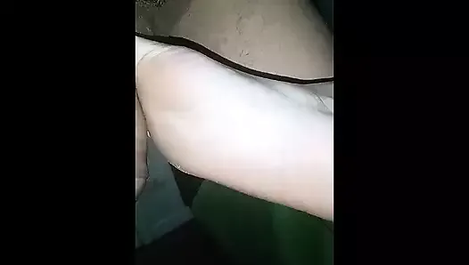 Cute little foot draining big dick drooling and dripping horny