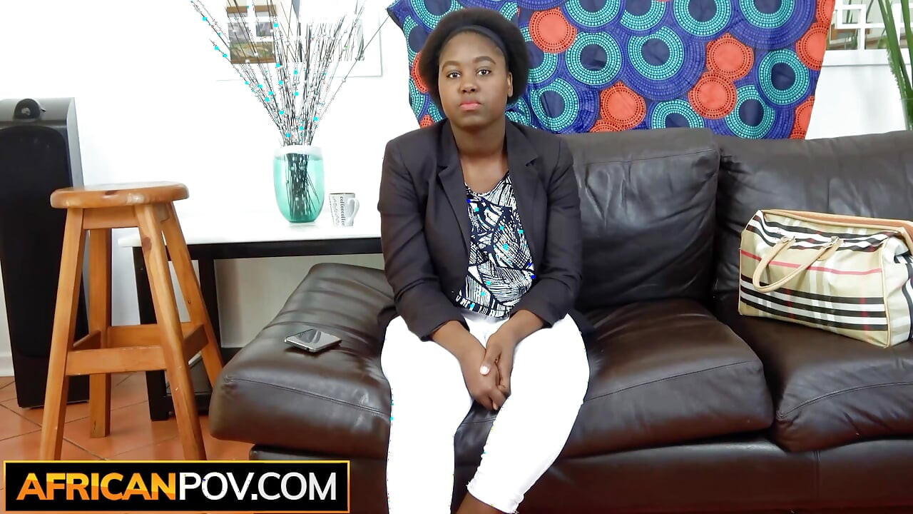 Thick Busty Black Amateur Booked For Rough Face Fuck In Couch Casting