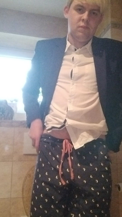 Young handsome boy after working in the office comes and jerks off.in the bathroom