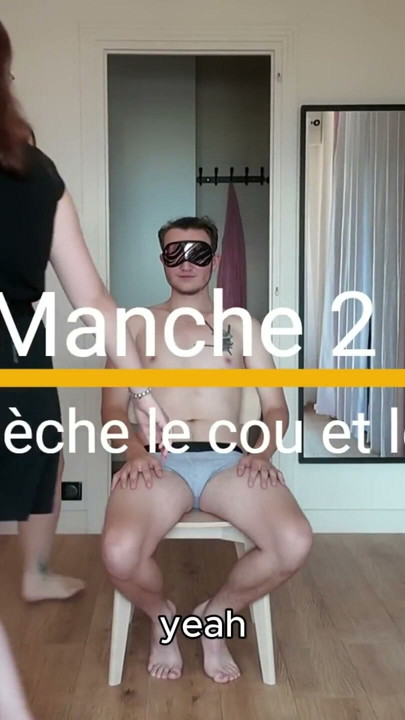THREESOME WE TESTED OUR GUY  Blindfold FFH French | Clip 1