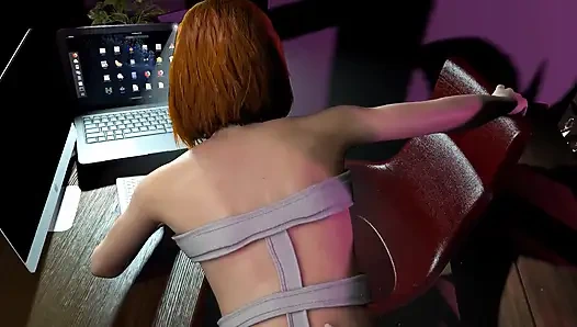 Leeloo'yu Ofiste Sikiyor - Beşinci Element Porno Parodi