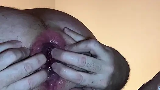 Deep kiss for grandpa with a small prolapse