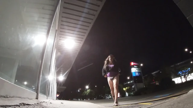 Silly Sissy is mature and a Horny fat assed CD has outdoor adenture at night