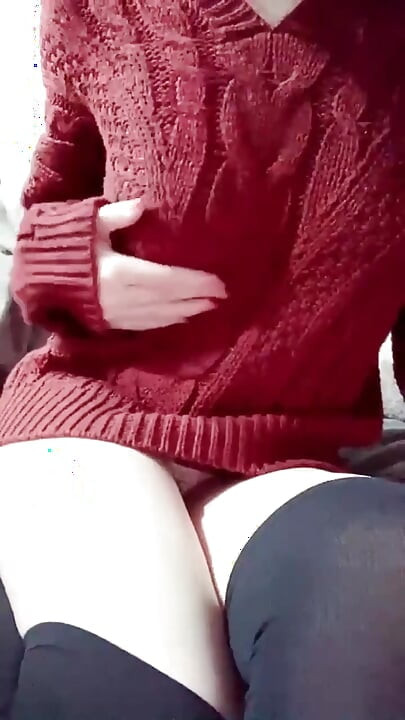 Knit X Knee High X White Full Back Panties