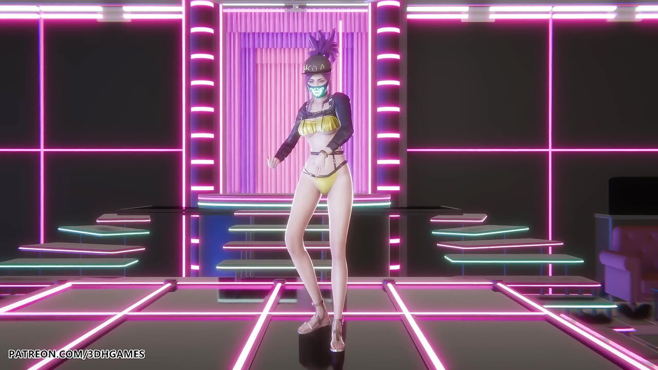 Mmd Hwasa - Na - Akali Seksikäs Striptease League of Legends Hentai Sensuroimaton 4K 60fps
