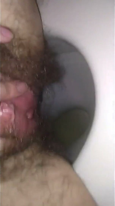 Pissing From a Bushy Bush Golden Rain Close up - Ginnagg